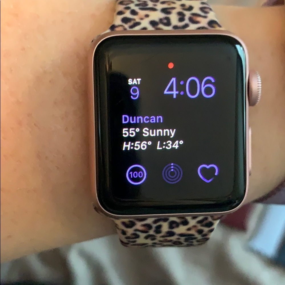 Apple Watch 2 rose gold with 19 extra bands